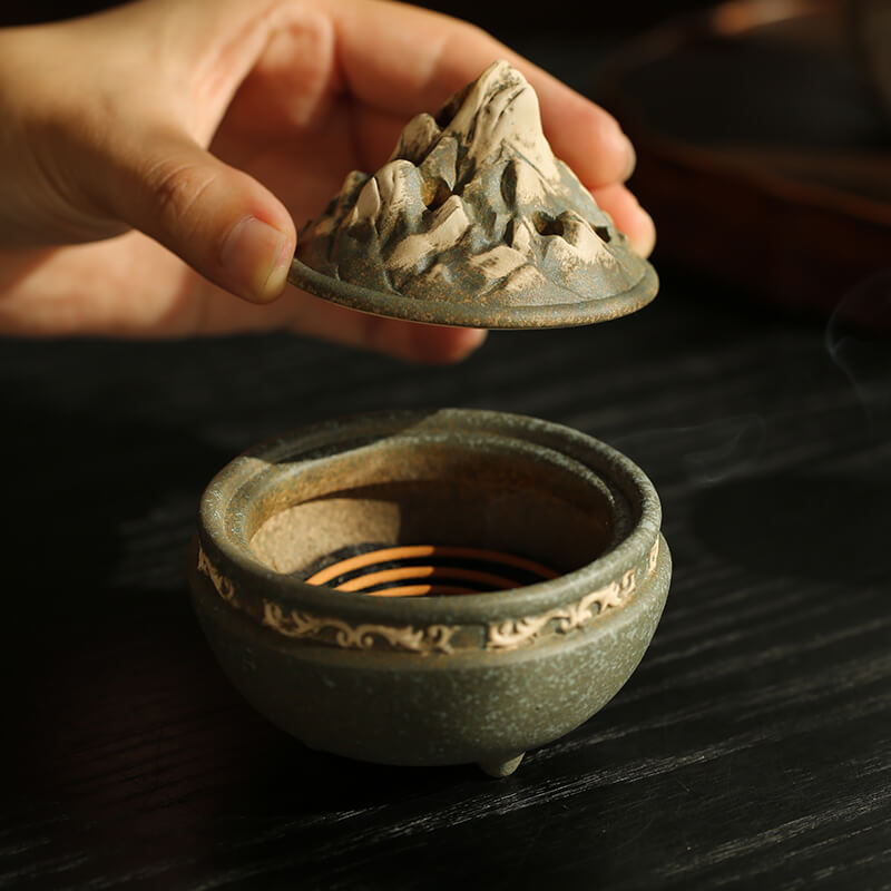 Bo Shan Ceramic Incense Holder –Handcrafted Ceramic Incense Holder for Calm