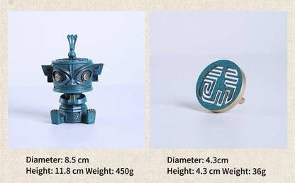 Luxury Incense Burner Set - Sanxingdui Brass Incense Burner