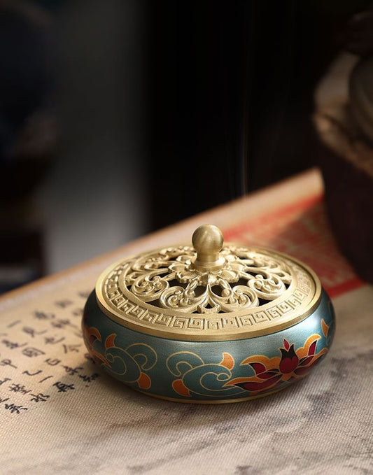 Brass Lotus Incense Burner