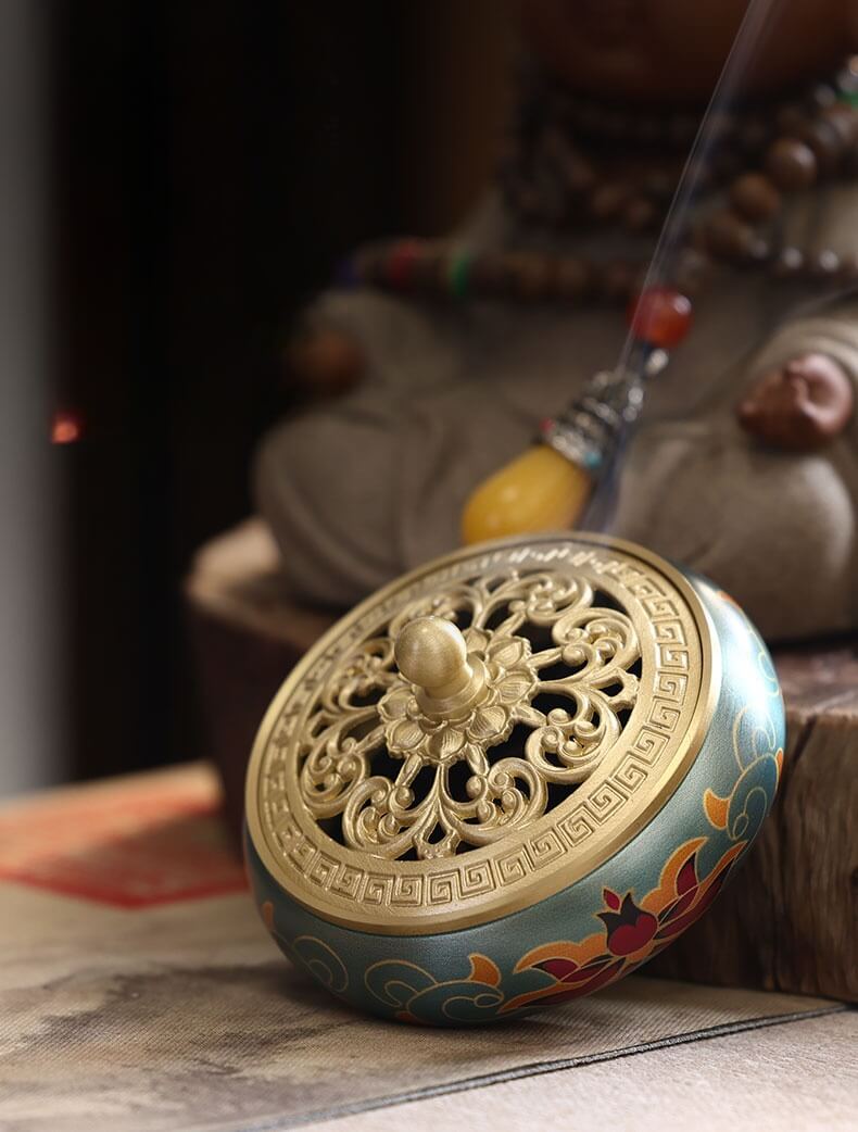 Brass Lotus Incense Burner