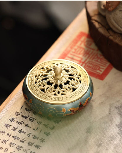 Brass Lotus Incense Burner