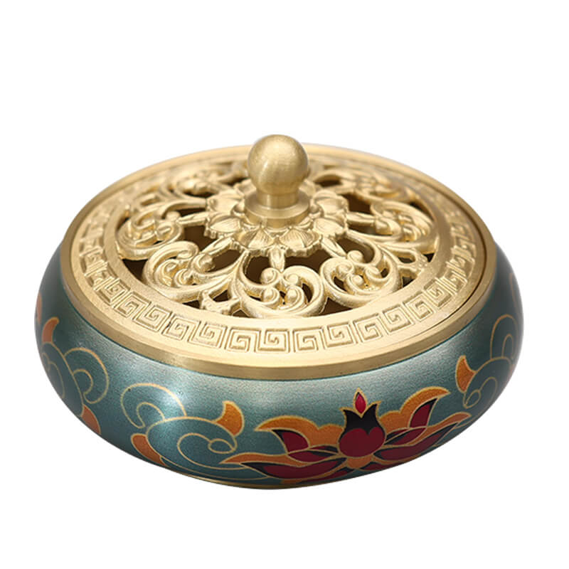 Brass Lotus Incense Burner