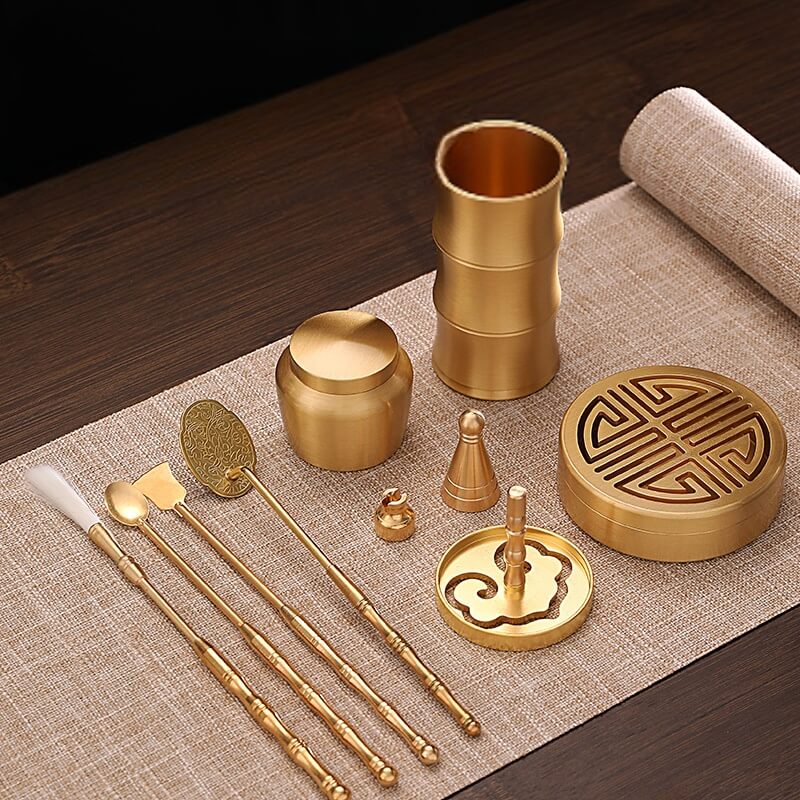 Handmade Brass Incense Burners set