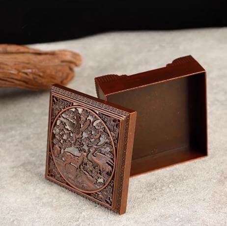 Square Handcrafted Carved Incense Burner